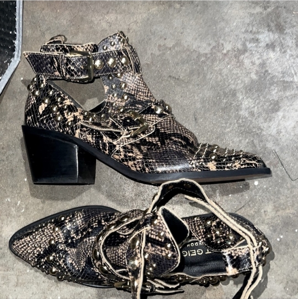 Kurt Geiger Snakeskin Booties Size 41